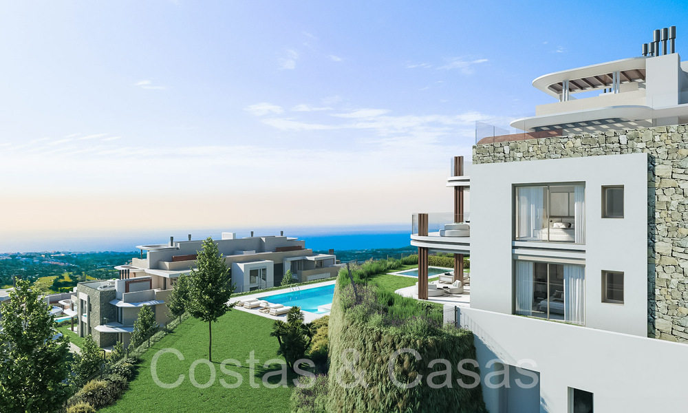 Nuevo proyecto de apartamentos modernos en venta, en un privilegiado resort de golf en las colinas de Marbella - Benahavis 63766