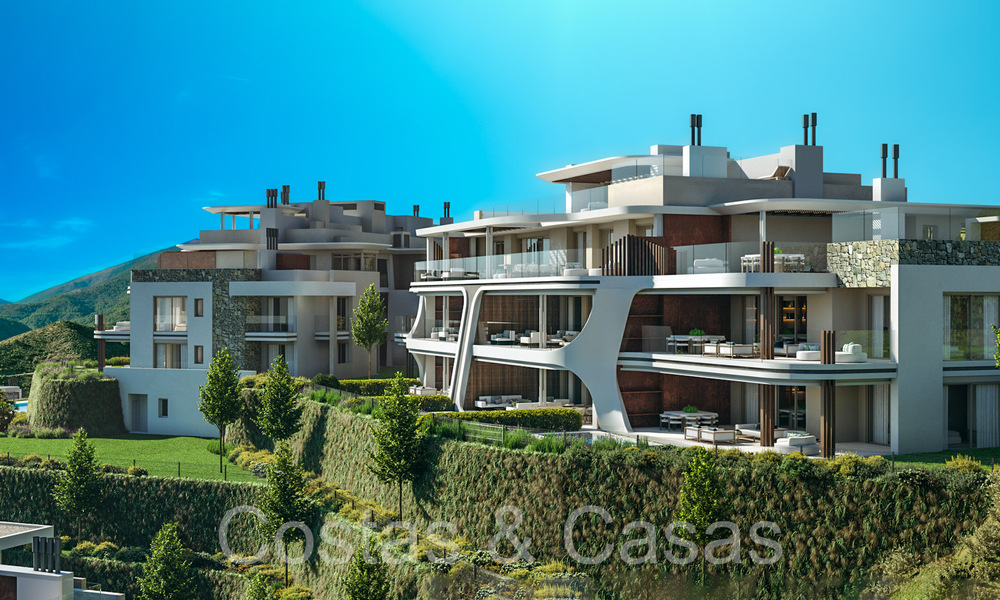 Nuevo proyecto de apartamentos modernos en venta, en un privilegiado resort de golf en las colinas de Marbella - Benahavis 63770