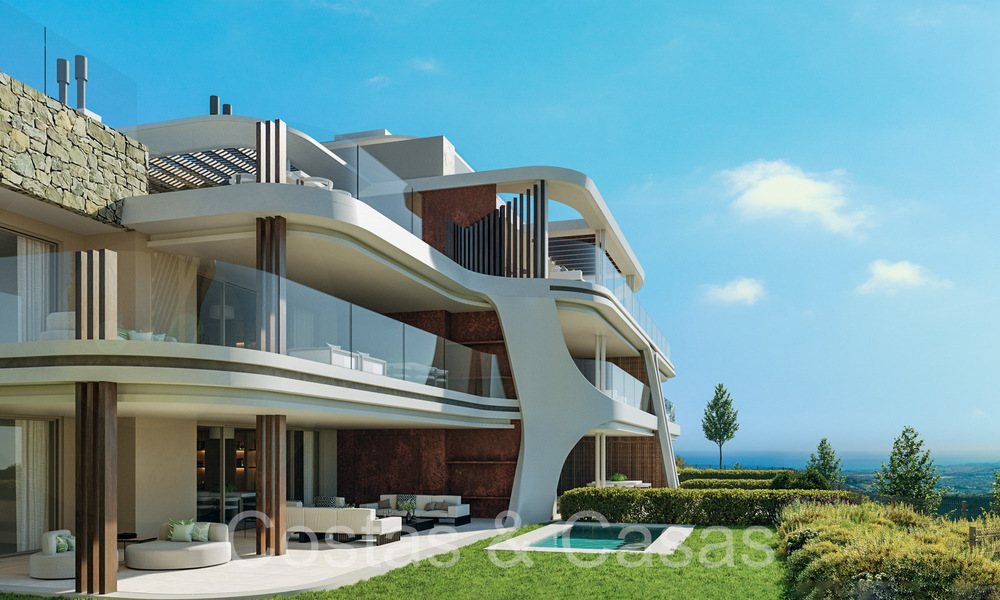 Nuevo proyecto de apartamentos modernos en venta, en un privilegiado resort de golf en las colinas de Marbella - Benahavis 63772