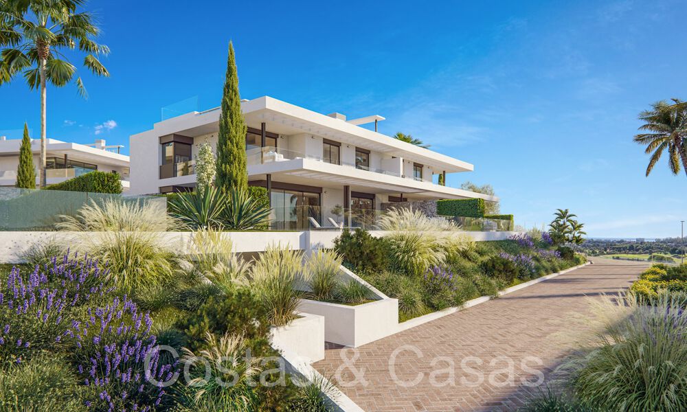 Prestigiosos apartamentos nuevos en venta junto al campo de golf, con vistas al mar y al golf, Marbella Este 64734
