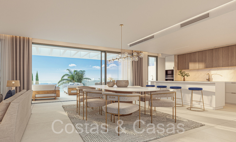 Prestigiosos apartamentos nuevos en venta junto al campo de golf, con vistas al mar y al golf, Marbella Este 64743