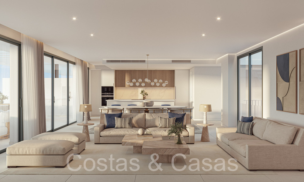 Prestigiosos apartamentos nuevos en venta junto al campo de golf, con vistas al mar y al golf, Marbella Este 64744