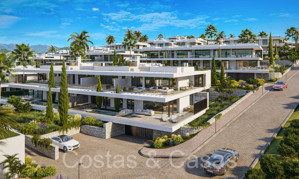 Casas nuevas y modernistas en venta directamente en el campo de golf en el este de Marbella 64767