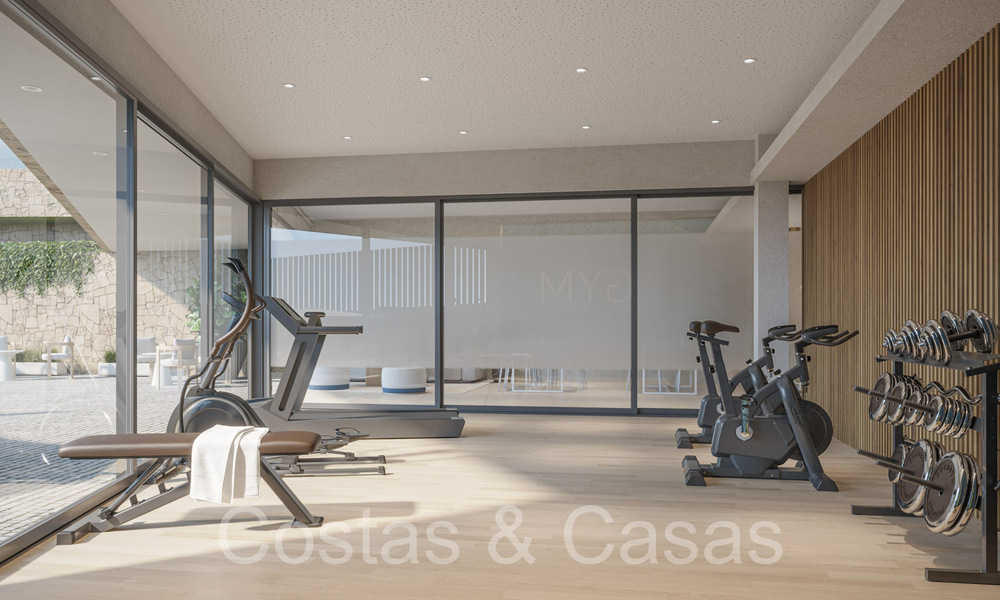 Proyecto de nueva construcción de apartamentos sostenibles con vistas panorámicas al mar en venta, cerca del centro de Estepona 64698