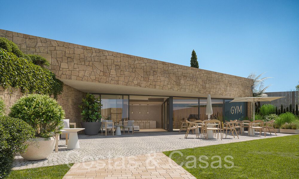 Proyecto de nueva construcción de apartamentos sostenibles con vistas panorámicas al mar en venta, cerca del centro de Estepona 64700