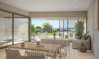 Proyecto de nueva construcción de apartamentos sostenibles con vistas panorámicas al mar en venta, cerca del centro de Estepona 64703 