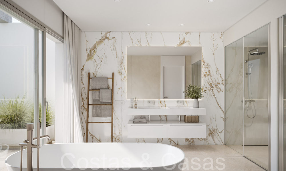 ¡Última 2 villas! Villa de nueva construcción energéticamente eficiente en venta con vistas al mar a las afueras del centro de Estepona 64802