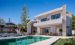 Nuevas villas en venta con vistas panorámicas al mar a poca distancia del centro de San Pedro, Marbella 67335 