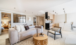Elegante apartamento renovado en venta en una comunidad cerrada en Nueva Andalucía, Marbella 65421 
