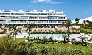 Apartamentos de lujo nuevos y contemporáneos con vistas al mar en venta en Manilva, Costa del Sol 65079 