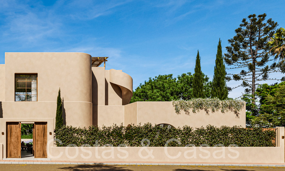 Parcela edificable con proyecto de villa en venta a poca distancia de todos los servicios y de la playa en la Milla de Oro de Marbella 64723