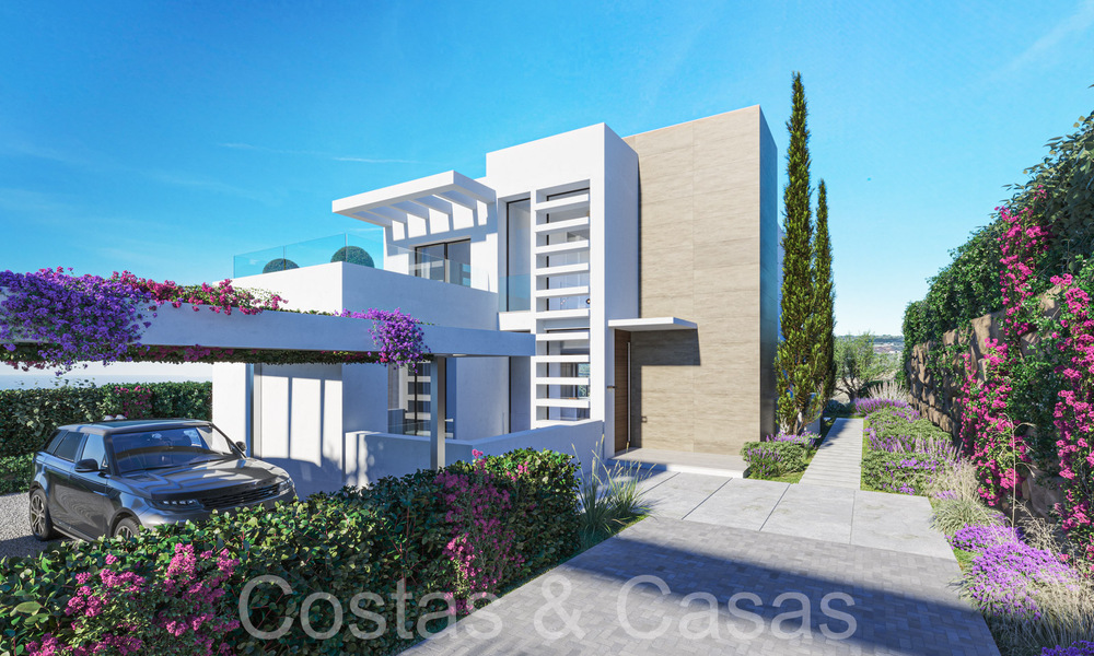 ¡Nuevo en el mercado! Villas de lujo nuevas, modernas e independientes en venta junto al campo de golf en Estepona 65136