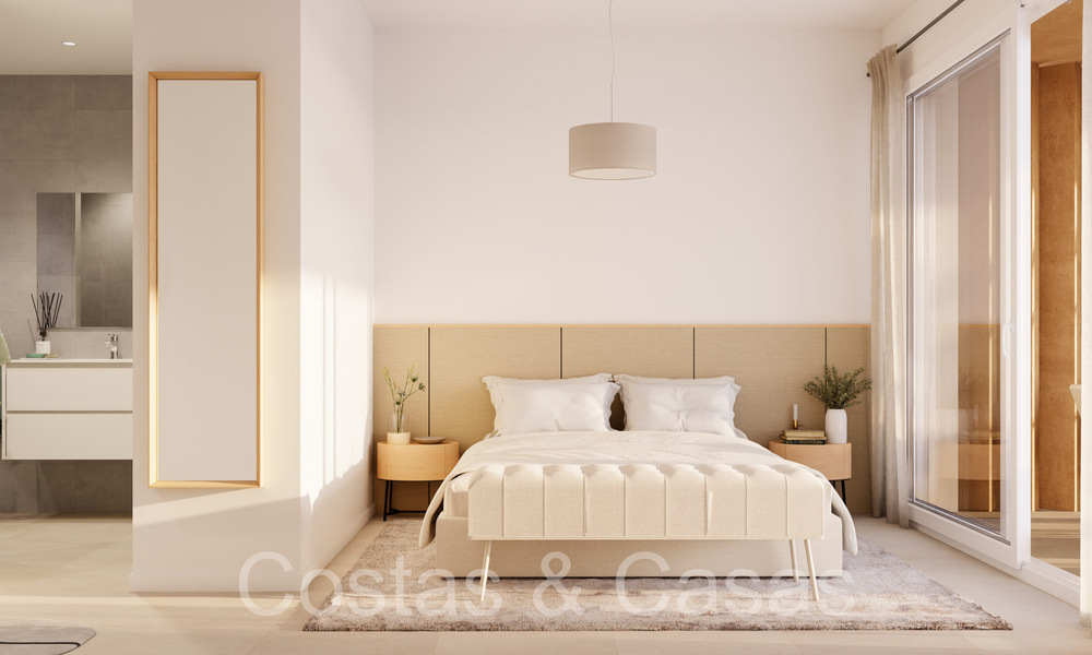 Nuevo en el mercado. Elegantes apartamentos en venta en un entorno privilegiado de golf en San Roque, Costa del Sol 65048