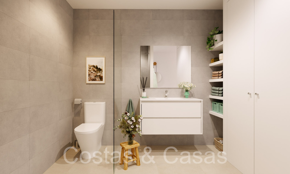 Nuevo en el mercado. Elegantes apartamentos en venta en un entorno privilegiado de golf en San Roque, Costa del Sol 65053