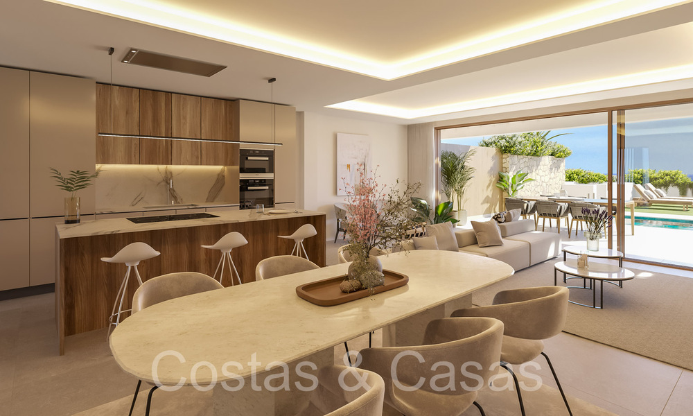 Apartamentos de lujo nuevos y avanzados en venta con vistas panorámicas al mar en Mijas, Costa del Sol 65538