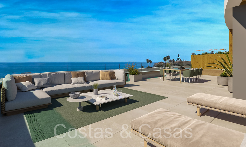 Apartamentos de lujo nuevos y avanzados en venta con vistas panorámicas al mar en Mijas, Costa del Sol 65545