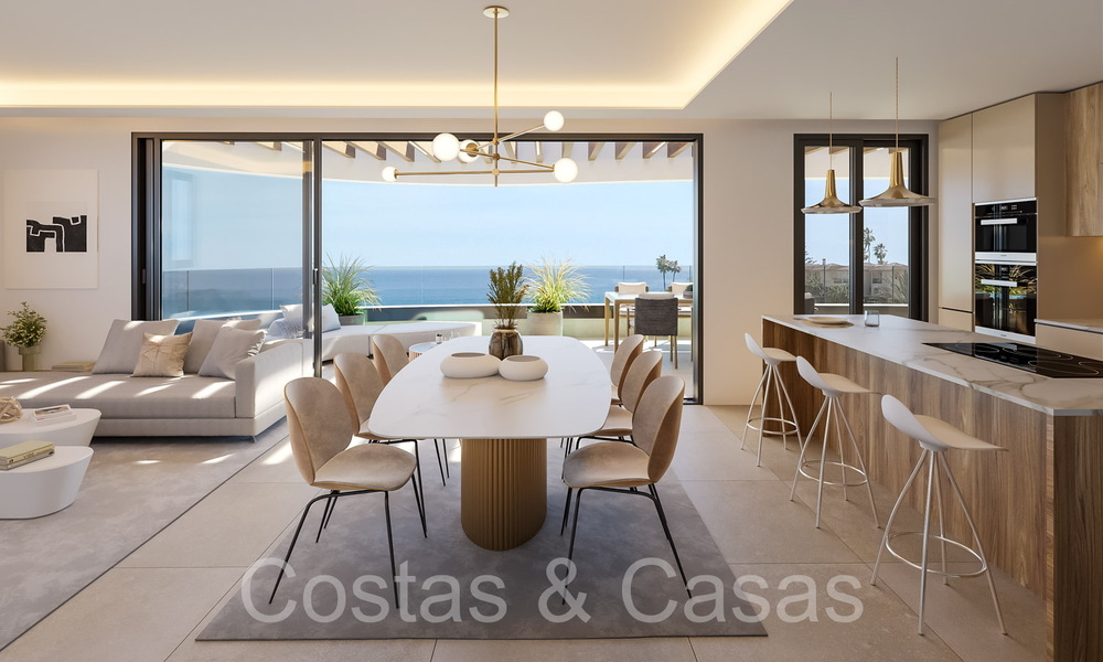 Apartamentos de lujo nuevos y avanzados en venta con vistas panorámicas al mar en Mijas, Costa del Sol 65549