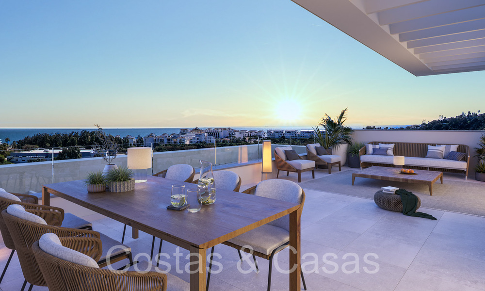 Apartamentos contemporáneos de nueva construcción en venta a poca distancia de la playa y con vistas al mar, cerca del centro de Estepona 65552