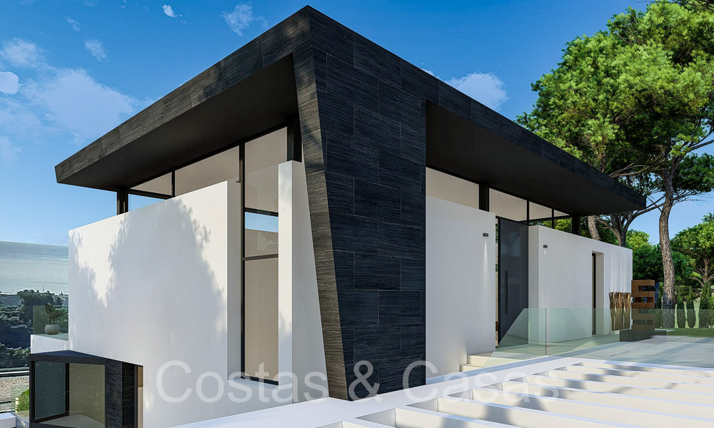 Villa arquitectónica de nueva construcción sobre plano en venta en las colinas de Mijas Pueblo, Costa del Sol 65803