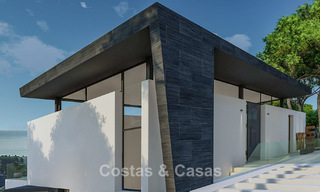 Villa arquitectónica de nueva construcción sobre plano en venta en las colinas de Mijas Pueblo, Costa del Sol 779967 