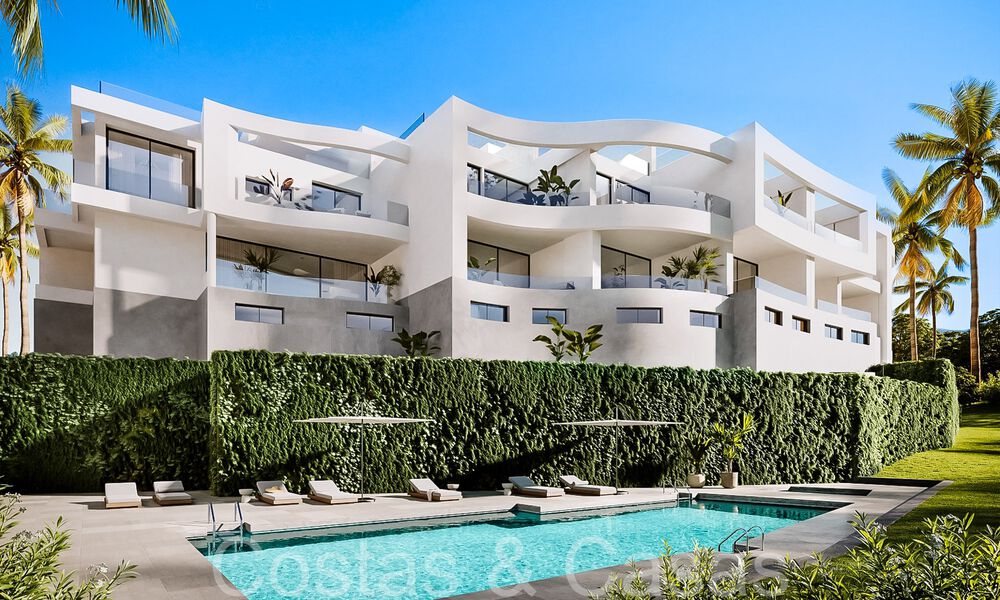 Casas modernas nuevas y energéticamente eficientes con vistas al mar en venta en Mijas, Costa del Sol 66439