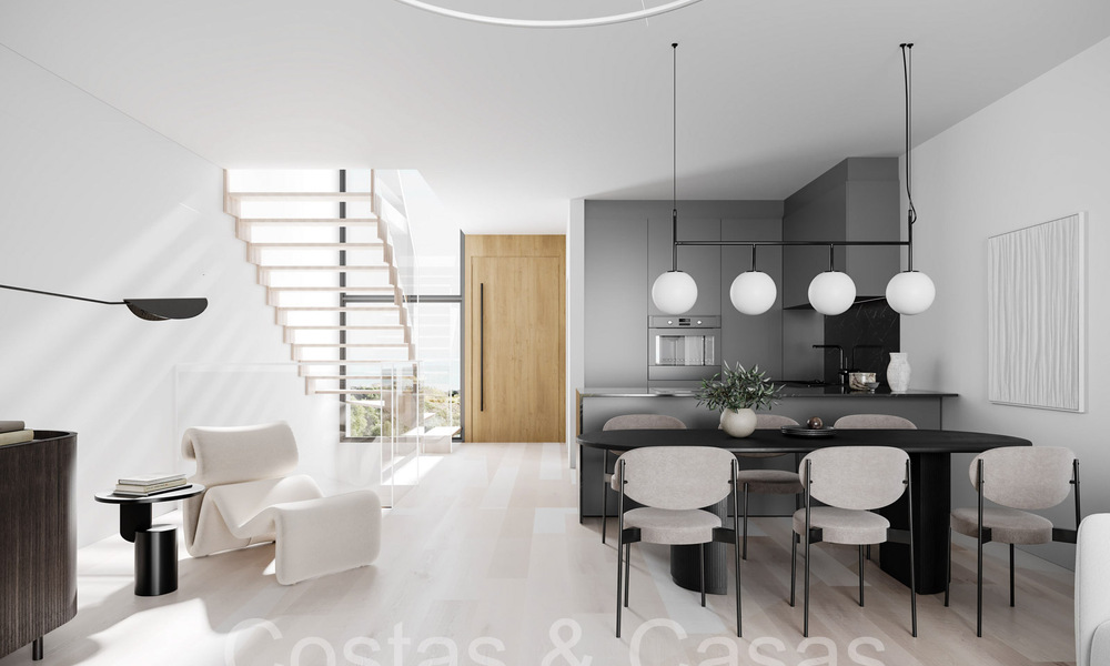 Casas modernas nuevas y energéticamente eficientes con vistas al mar en venta en Mijas, Costa del Sol 66447