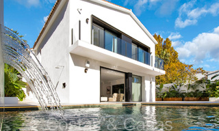 Villa de lujo contemporánea y sostenible con piscina privada en venta en Nueva Andalucía, Marbella 66888 