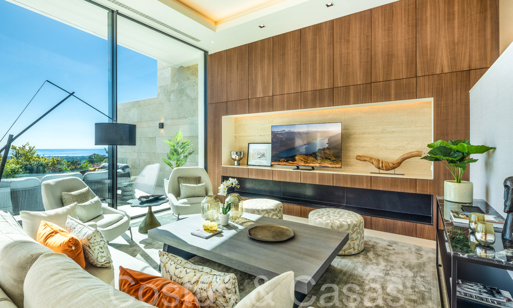 Lujoso apartamento dúplex con vistas panorámicas al mar en venta en Benahavis - Marbella 67363