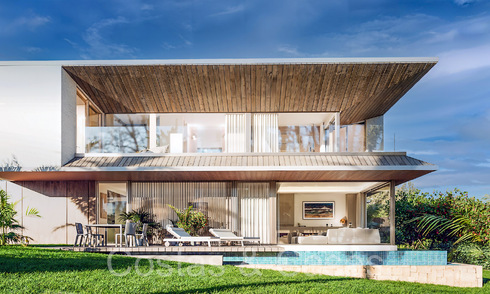 Villas modernas de nueva construcción en venta a poca distancia de una hermosa casa club de golf en la Nueva Milla de Oro, entre Marbella y Estepona 68570