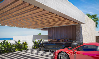 Villa arquitectónica de nueva construcción en venta, con vistas panorámicas al mar en una comunidad cerrada en Benahavis - Marbella 69520 