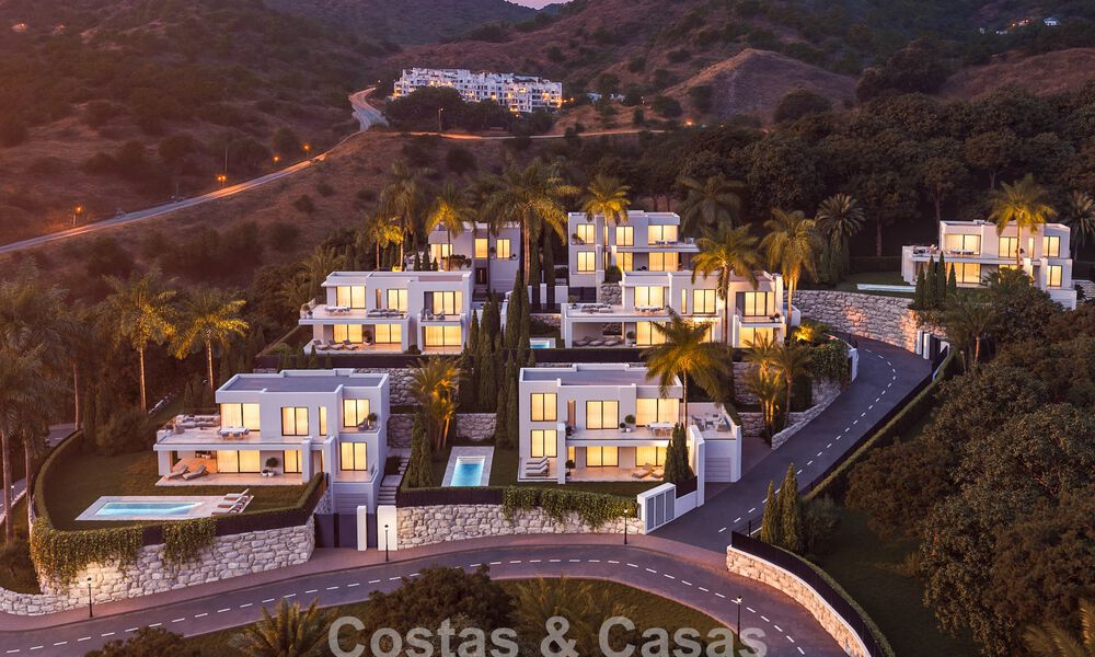 7 villas avanzadas de nueva construcción con vistas panorámicas al mar en venta en las colinas de Mijas Pueblo, Costa del Sol 787744