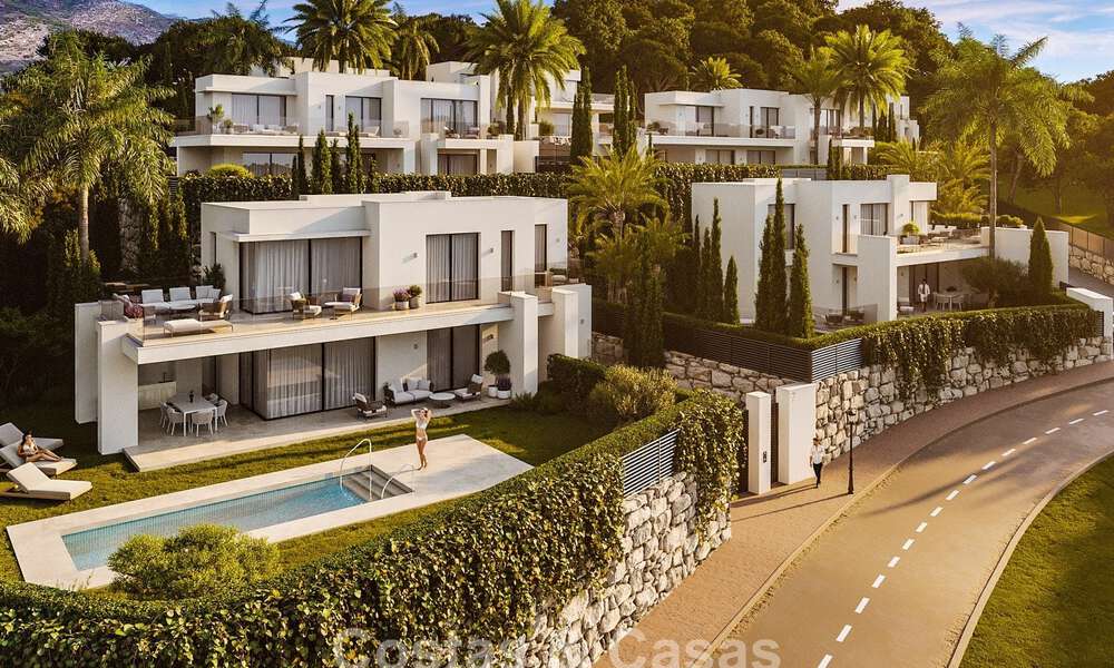 7 villas avanzadas de nueva construcción con vistas panorámicas al mar en venta en las colinas de Mijas Pueblo, Costa del Sol 787745