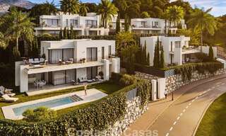 7 villas avanzadas de nueva construcción con vistas panorámicas al mar en venta en las colinas de Mijas Pueblo, Costa del Sol 787745 