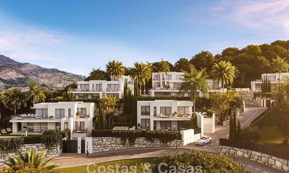 7 villas avanzadas de nueva construcción con vistas panorámicas al mar en venta en las colinas de Mijas Pueblo, Costa del Sol 787746