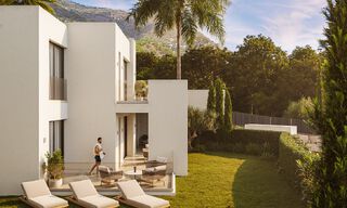 7 villas avanzadas de nueva construcción con vistas panorámicas al mar en venta en las colinas de Mijas Pueblo, Costa del Sol 787749 