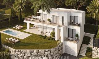 7 villas avanzadas de nueva construcción con vistas panorámicas al mar en venta en las colinas de Mijas Pueblo, Costa del Sol 787753 