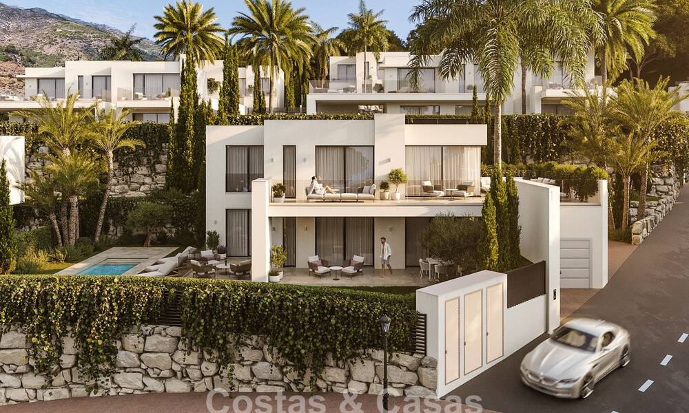 7 villas avanzadas de nueva construcción con vistas panorámicas al mar en venta en las colinas de Mijas Pueblo, Costa del Sol 787756