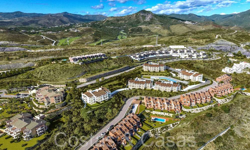 Modernos apartamentos de nueva construcción en estilo contemporáneo en venta con amplia terraza y hermosas vistas al mar en Benahavis - Marbella 70120