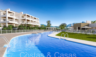 Modernos apartamentos de nueva construcción en estilo contemporáneo en venta con amplia terraza y hermosas vistas al mar en Benahavis - Marbella 70121 