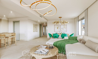 Modernos apartamentos de nueva construcción en estilo contemporáneo en venta con amplia terraza y hermosas vistas al mar en Benahavis - Marbella 70122 