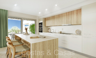 Modernos apartamentos de nueva construcción en estilo contemporáneo en venta con amplia terraza y hermosas vistas al mar en Benahavis - Marbella 70124 