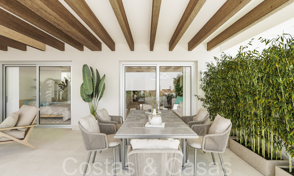 Modernos apartamentos de nueva construcción en estilo contemporáneo en venta con amplia terraza y hermosas vistas al mar en Benahavis - Marbella 70132
