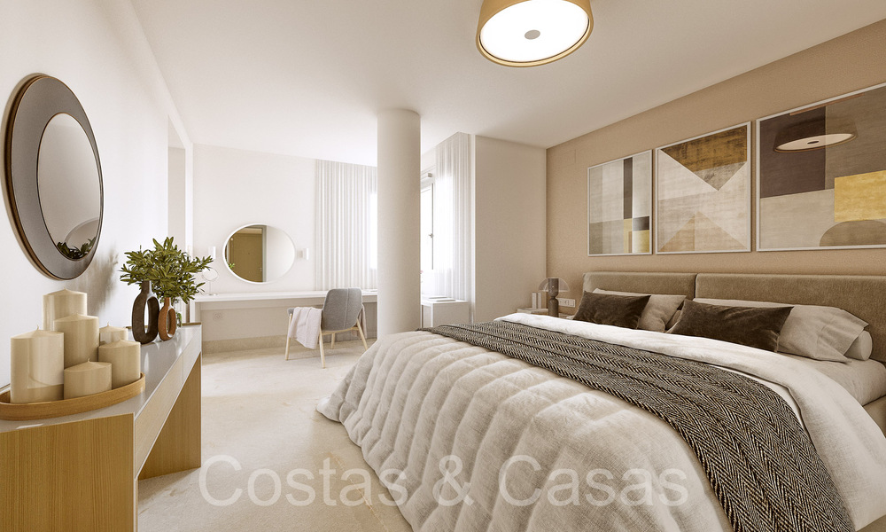 Modernos apartamentos de nueva construcción en estilo contemporáneo en venta con amplia terraza y hermosas vistas al mar en Benahavis - Marbella 70135