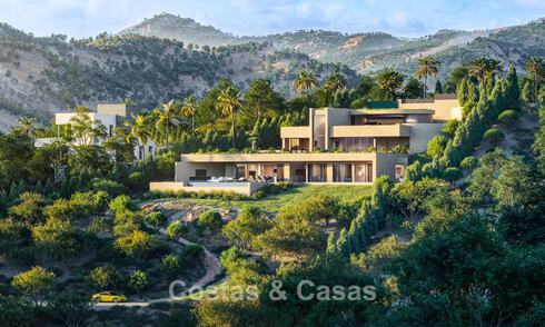 Villa de diseño de con vistas panorámicas al mar en venta en un complejo cerrado en Benahavis - Marbella 74904