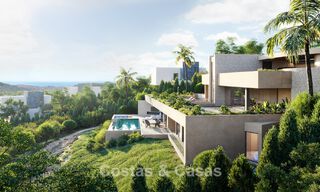 Villa de diseño de con vistas panorámicas al mar en venta en un complejo cerrado en Benahavis - Marbella 74907 