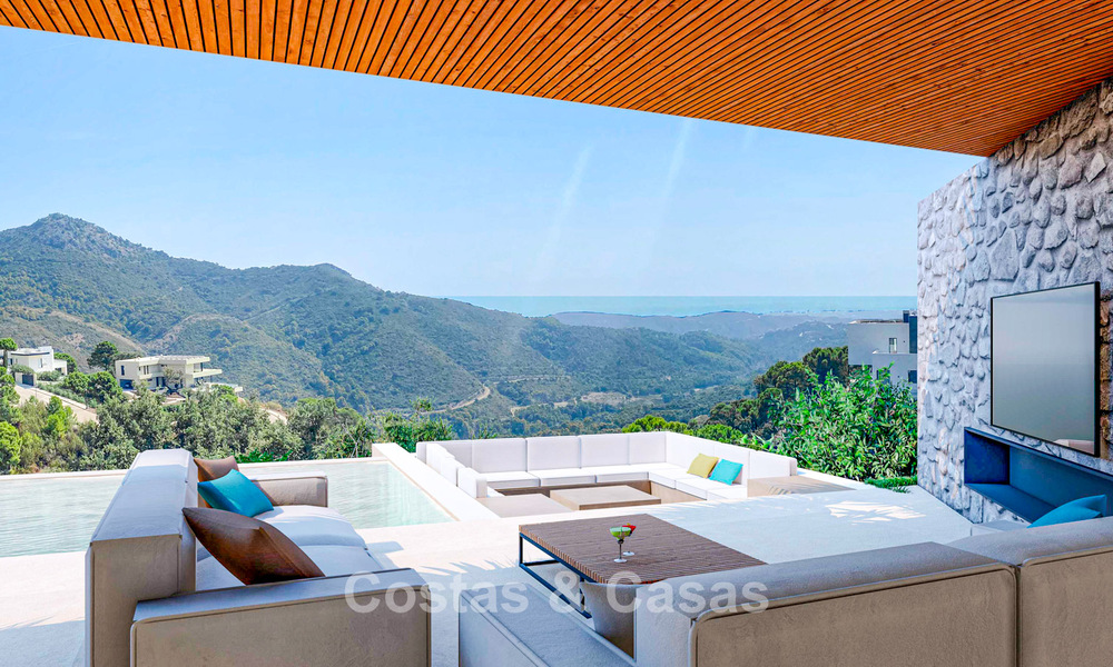Villa de diseño de con vistas panorámicas al mar en venta en un complejo cerrado en Benahavis - Marbella 74912