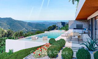 Villa de diseño de con vistas panorámicas al mar en venta en un complejo cerrado en Benahavis - Marbella 74913 
