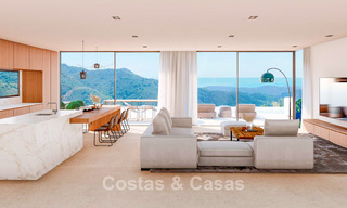 Villa de diseño de con vistas panorámicas al mar en venta en un complejo cerrado en Benahavis - Marbella 74917 