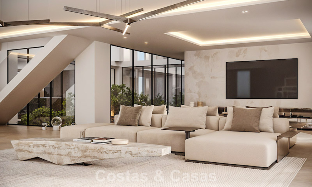 Nuevo en el mercado. Apartamentos de estilo vanguardista con fantásticas vistas al mar en venta en Benahavis - Marbella 774212