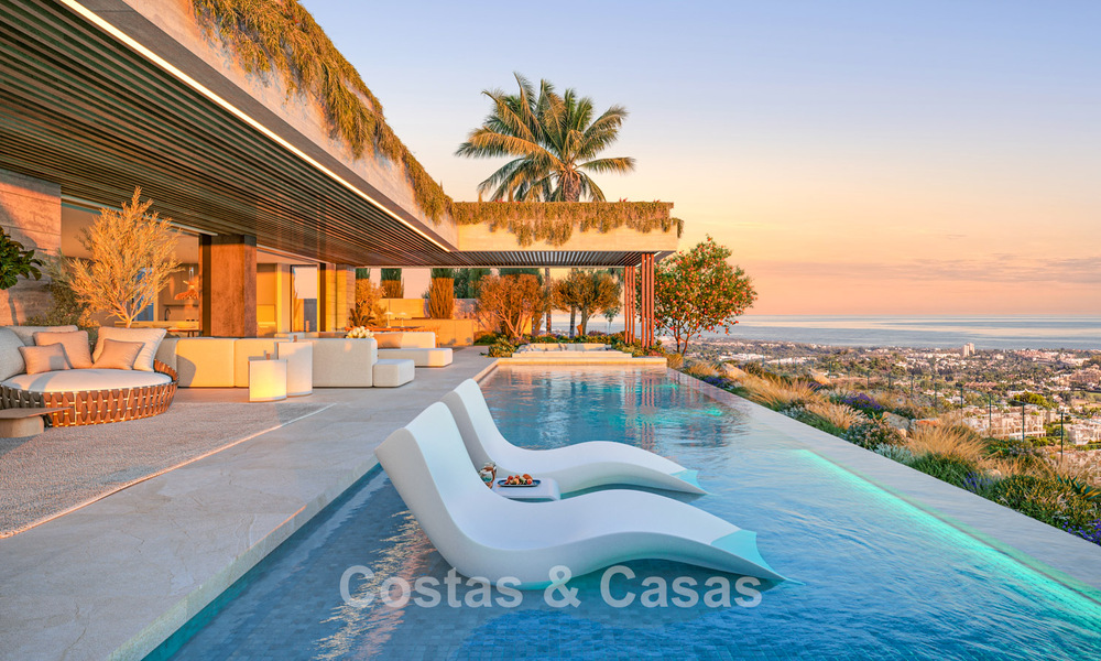 Impresionantes villas de nueva construcción en venta con vistas al mar, golf y montaña en Benahavis - Marbella 74860
